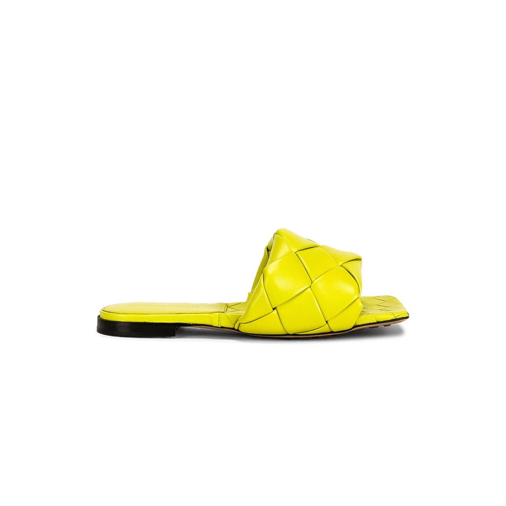 Bottega Veneta Bright Yellow Quilted Sandals